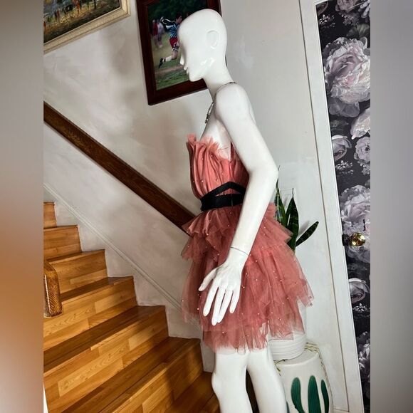 Anthropologie x Maeve Tiered Strapless Tulle Dress - Picture 6 of 8